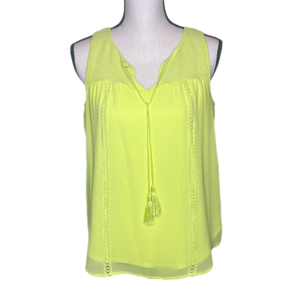 A. Byer Sleeveless Yellow Pullover Top Size S